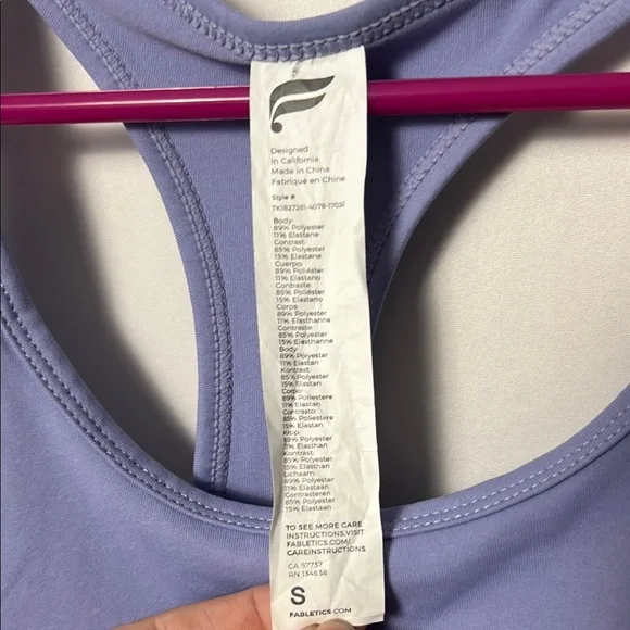 Fabletics Violet Cashel Curved Cinch Tank Size Small - Picture 6 of 8